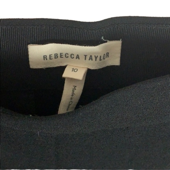 - Rebecca Taylor Black Cropped Wide-Leg pant culottes - Picture 4 of 8